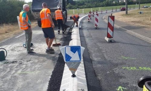 Terre pleine central à la sortie de Willerwald