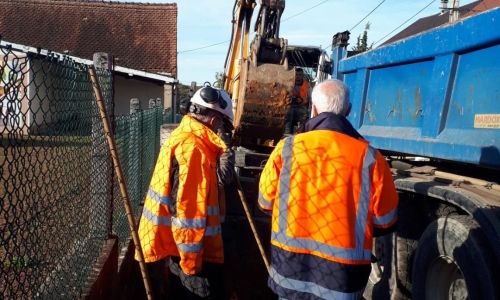 Travaux d'assainissement rue de la Croix