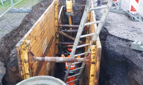 Travaux d'assainissement rue de la Croix