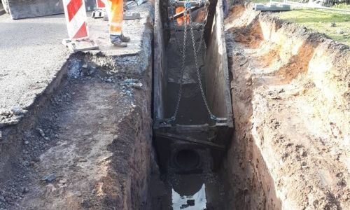 Travaux d'assainissement rue de la Croix