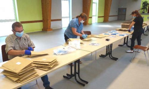 Distribution de masques aux Willerwaldois