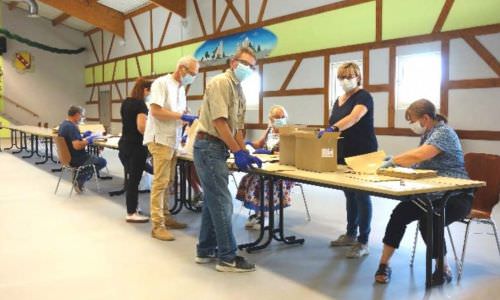 Distribution de masques aux Willerwaldois