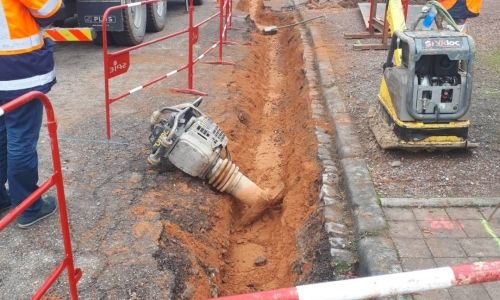 Les travaux rue de la Croix se poursuivent Les travaux rue de la Croix se poursuivent