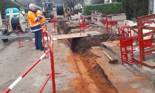 Les travaux rue de la Croix se poursuivent Les travaux rue de la Croix se poursuivent