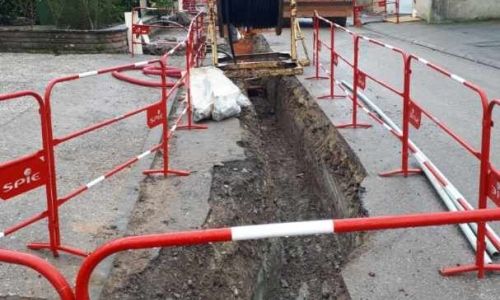 Les travaux rue de la Croix se poursuivent Les travaux rue de la Croix se poursuivent