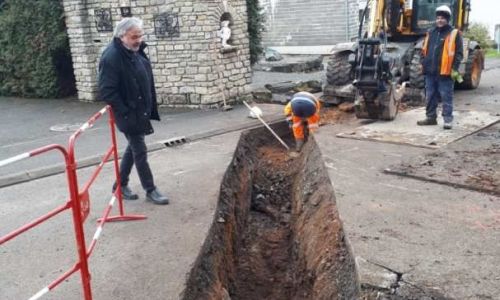 Les travaux rue de la Croix se poursuivent Les travaux rue de la Croix se poursuivent
