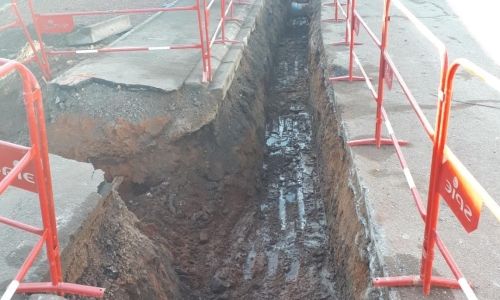 Les travaux rue de la Croix se poursuivent Les travaux rue de la Croix se poursuivent