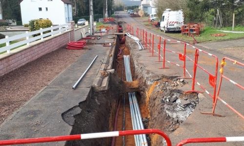 Les travaux rue de la Croix se poursuivent Les travaux rue de la Croix se poursuivent