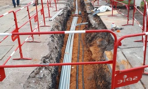 Les travaux rue de la Croix se poursuivent Les travaux rue de la Croix se poursuivent