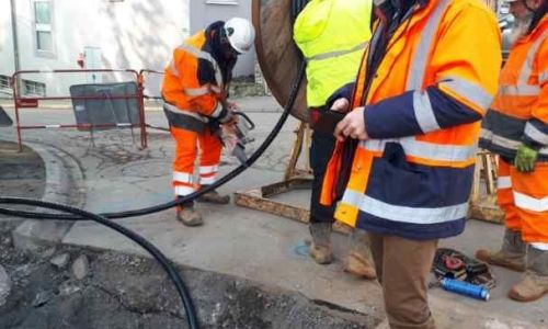 Les travaux rue de la Croix se poursuivent Les travaux rue de la Croix se poursuivent