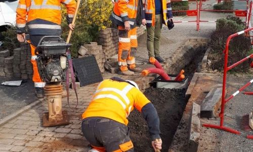 Poursuite du chantier rue de la Croix Poursuite du chantier rue de la Croix