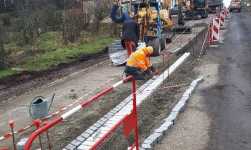 PROGRESSION DES TRAVAUX DE VOIRIE ET D'AMÉNAGEMENT QUALITATIF, RUE DE LA CROIX.