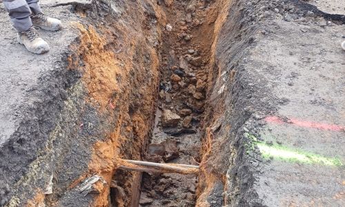 PROGRESSION DES TRAVAUX DE VOIRIE ET D'AMÉNAGEMENT QUALITATIF, RUE DE LA CROIX.