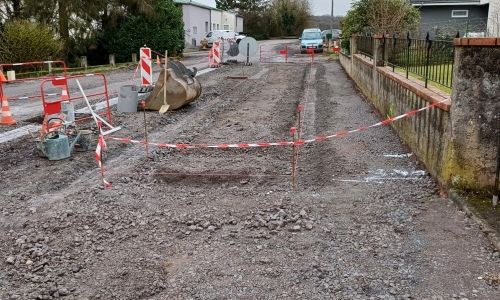 PROGRESSION DES TRAVAUX DE VOIRIE ET D'AMÉNAGEMENT QUALITATIF, RUE DE LA CROIX.