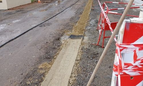 PROGRESSION DES TRAVAUX DE VOIRIE ET D'AMÉNAGEMENT QUALITATIF, RUE DE LA CROIX.