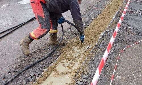 PROGRESSION DES TRAVAUX DE VOIRIE ET D'AMÉNAGEMENT QUALITATIF, RUE DE LA CROIX.