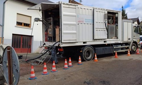 PROGRESSION DES TRAVAUX DE VOIRIE ET D'AMÉNAGEMENT QUALITATIF, RUE DE LA CROIX.