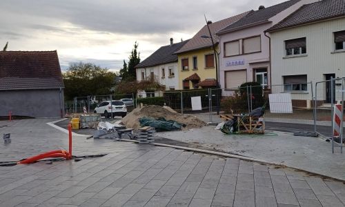 Rue de la Croix, suite de chantier
