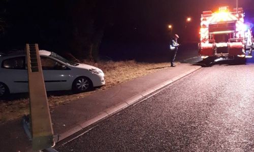 ACCIDENT A LA SORTIE DU VILLAGE