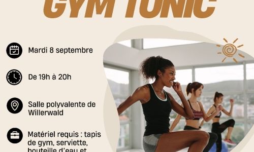 REPRISE DES COURS DE GYM TONIC ET DE PILATES