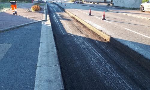 Travaux d’enrobés sur la RD 661 (2021)